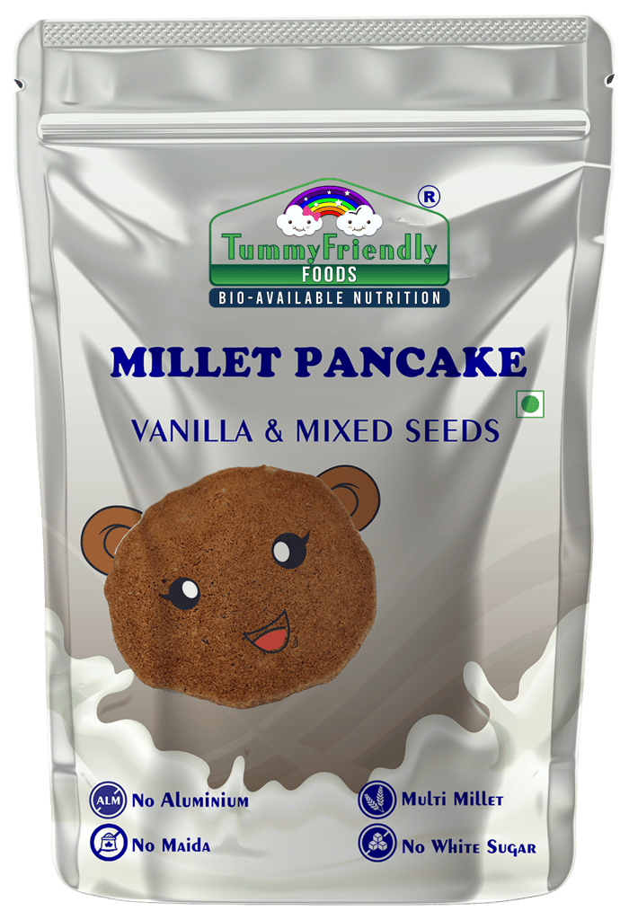 Tummy Friendly Foods Millet Pancake Mix - Chocolate, Seeds. HealthyBreakfast. 2 Packs 150g Each Cocoa Powder (2 x 150 g)