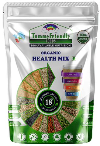 Tummy Friendly Foods 100% Organic Health Mix for Kids and Adults. No Chemicals, No Pesticides, No GMO 3200 g (Pack of 4)