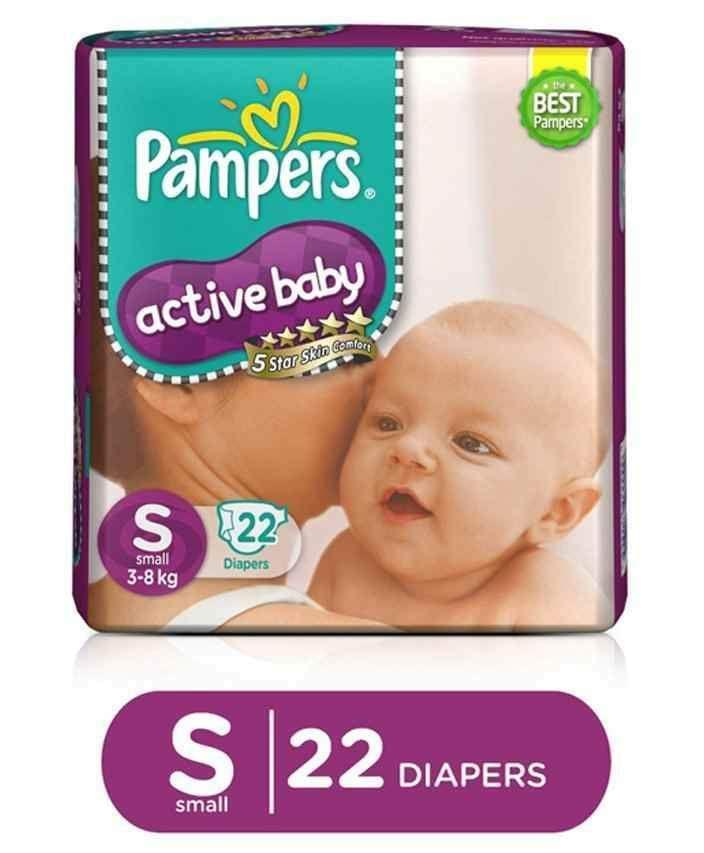 Pampers Small- Pack of 22 Active Baby NB Econ(3-8 kg)