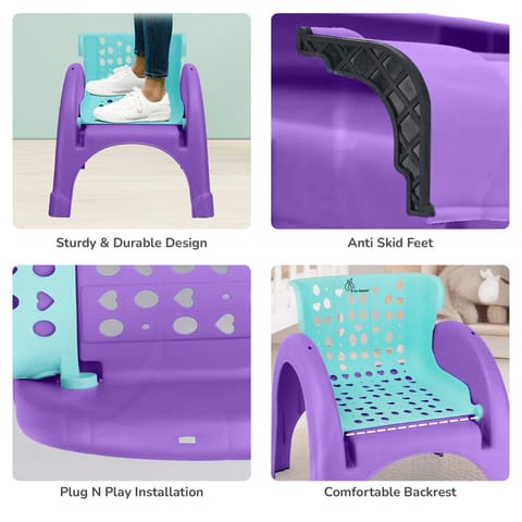 R for Rabbit Jelly Bean 3 In 1 Multi-Functional Kids Chair Green Purple