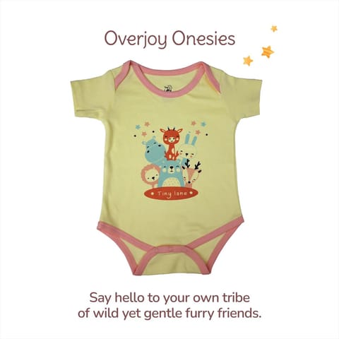 Tiny Lane Adorable Baby Onesies - Jolly Ride + Honey Bunny (Pack of 2)