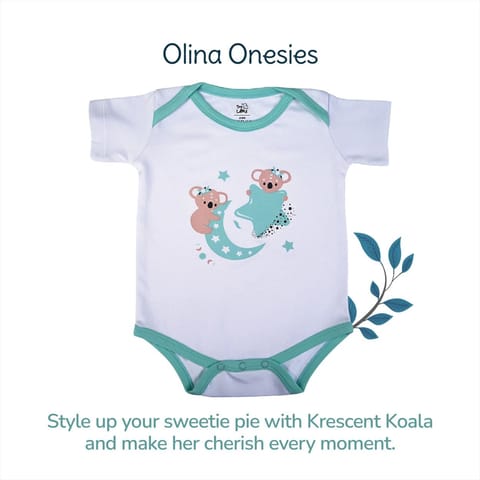 Tiny Lane Adorable Infant Onesies - Krescent Koala + Jolly Ride (Pack of 2)
