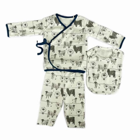 Tiny Lane Adorable and Comfortable Baby Clothing "Lil Sheep Sets" - Sheep Jhabla & Sheep Pant