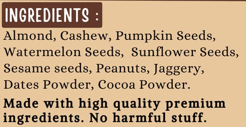 Tummy Friendly Foods Chocolate Nuts and Seeds Mix - Pack of 2 - 100g each, (200gm). Healthy Snacks for Kids & Adults