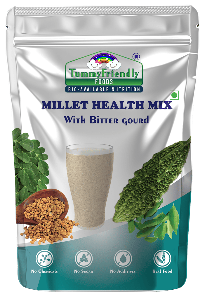 Tummy Friendly Foods Organic Millet Health Mix With Bittergourd, Methi Seeds, Moringa Leaves 800 g