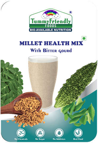 Tummy Friendly Foods Organic Millet Health Mix With Bittergourd, Methi Seeds, Moringa Leaves 800 g