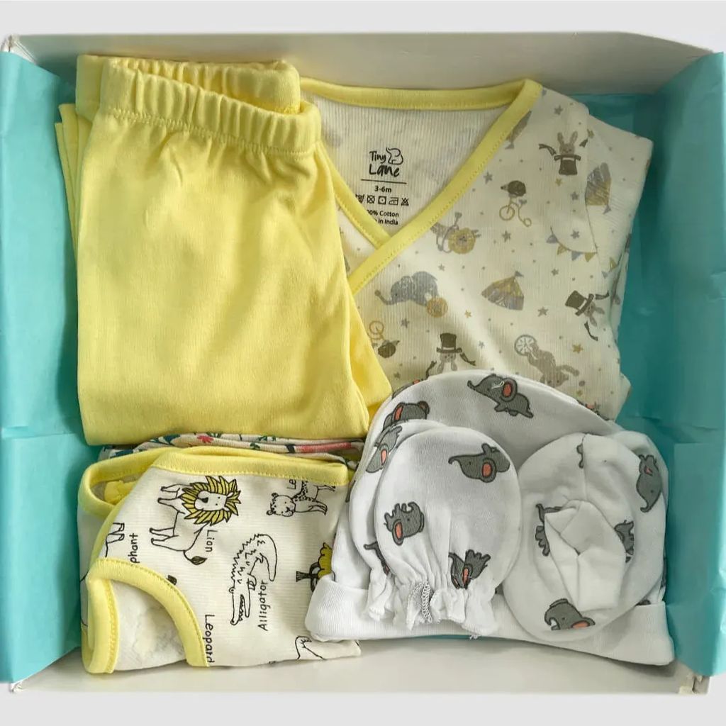 Tiny Lane Jungle Tribe Baby Gift Set | Pack Of 7