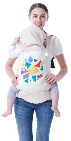 R for Rabbit Hug Me Elite Front & Back Carrier Position, Soft Linen Fabric, Wide Strap With Cap & Mobile Pocket(Cream)