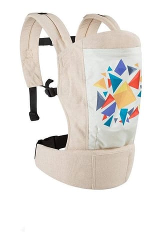 R for Rabbit Hug Me Elite Front & Back Carrier Position, Soft Linen Fabric, Wide Strap With Cap & Mobile Pocket(Cream)
