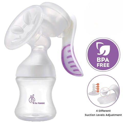 R for Rabbit Manual Feeding Breast Pump (Purple)
