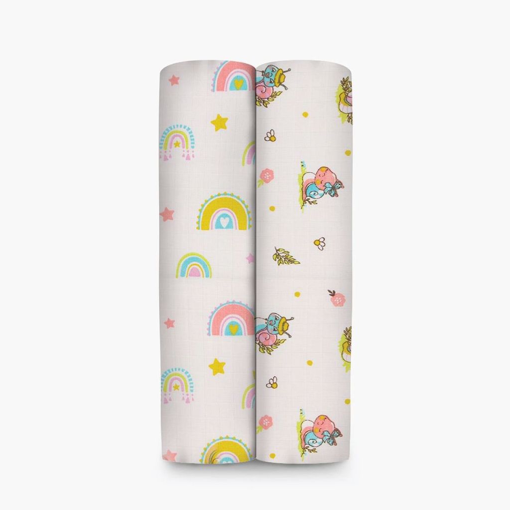 A Toddler Thing - Organic Muslin Swaddles Snail Mail (0-12 months)