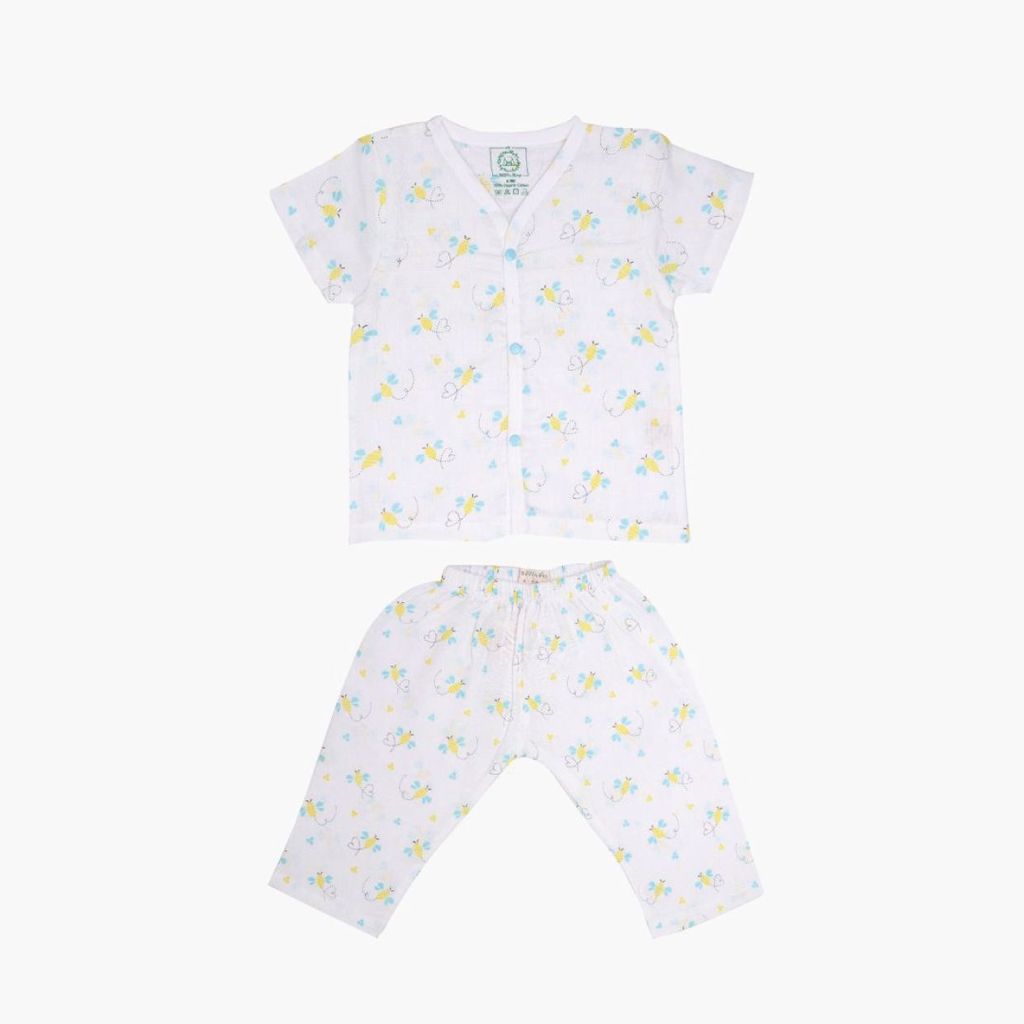 A Toddler Thing - Organic Muslin Sleepsuit Buzzing Bee