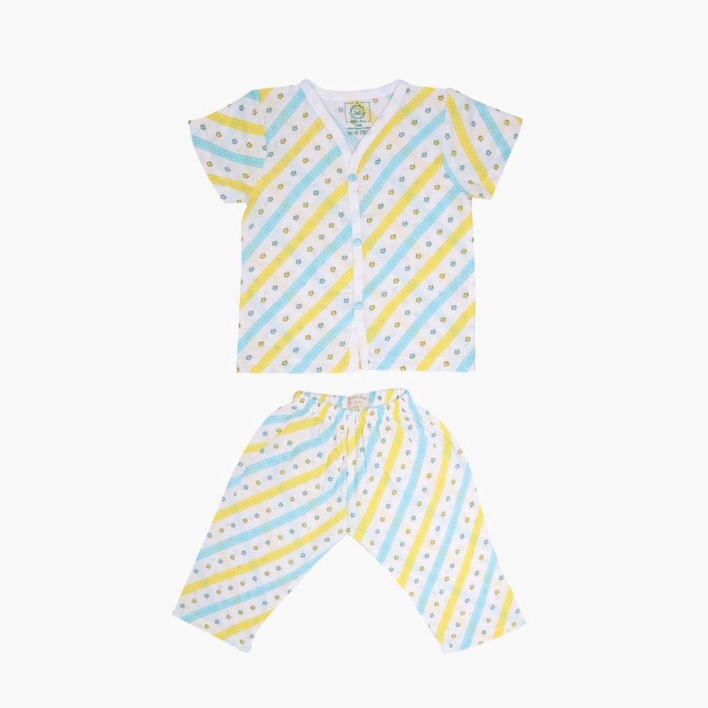 A Toddler Thing - Organic Muslin Sleepsuit Twinkling Stars