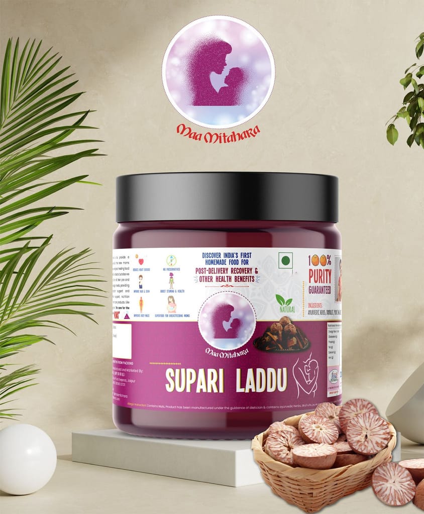 Maa Mitahara  Supari Laddu | Home Made Post Delivery Supari laddu with Jaggery | Vegan & Gluten-Free Laddoo | After Delivery Food For Mother | Post Natal Diet Laddoos | Gudiya Shakkar for Women and Men(500 gm)