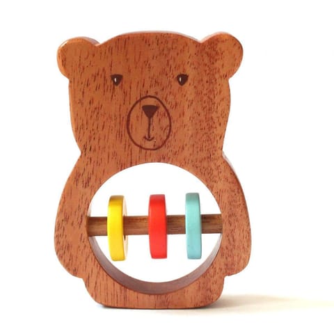 Shumee Bozo the Bear - A Neem Wood Rattle