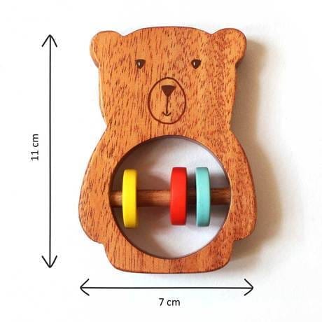 Shumee Bozo the Bear - A Neem Wood Rattle