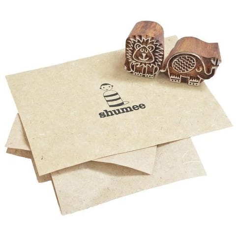 Shumee Ele and Leo Wooden stamps set