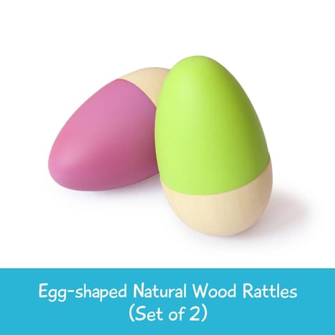 Shumee Wooden Egg Shakers (0 Years+) - Discover Sounds & Enhance Senses