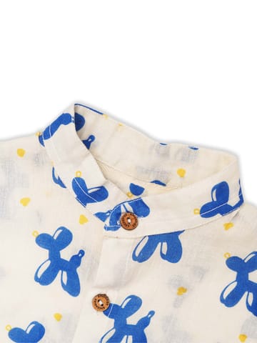 Greendigo Organic Cotton Half Sleeve Shirt for New Born Baby Boys
