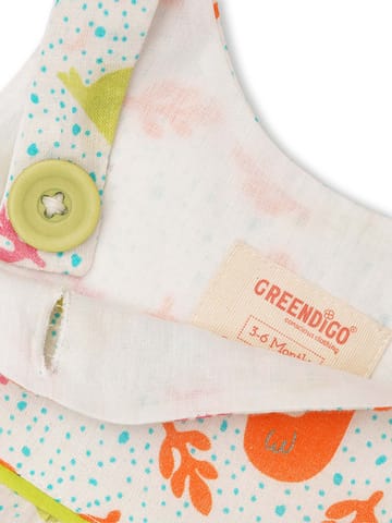 Greendigo 100% Organic Cotton Half Sleeve Rompers, Sleepsuit, Onesie for newborn baby