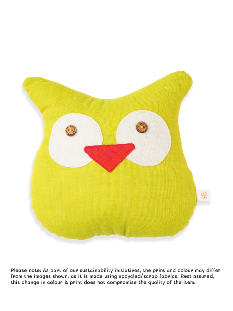 Greendigo Organic Cotton Sustainable Plush/Soft Toy for Baby Boys, Girls and Kids, Super-Soft, Safe, Great Birthday Gift (Owl)