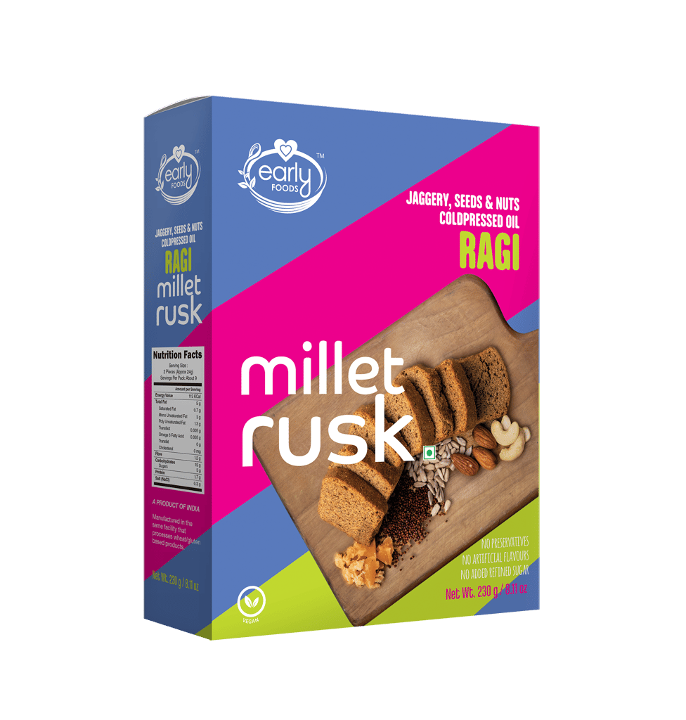 Early foods Ragi Millet Rusk, 230g