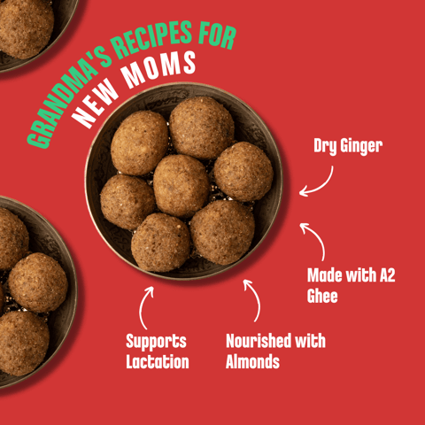 Early foods Dry Ginger A2 Ghee Laddoos, 250g