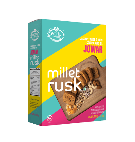 Early foods Pack of 3 - All Millet Rusks, 230gX3