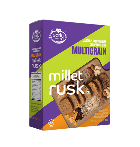 Early foods Pack of 3 - All Millet Rusks, 230gX3