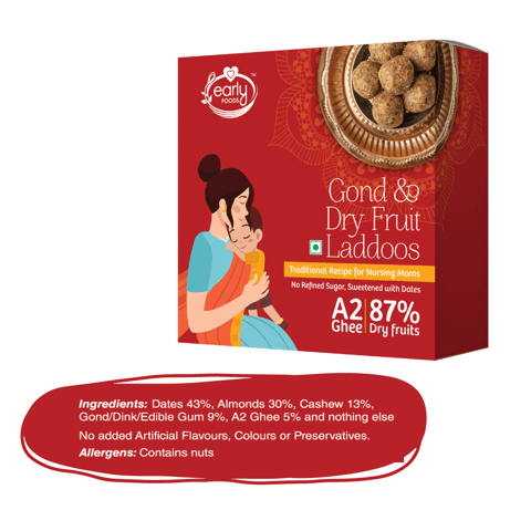 Early foods Pack of 3 - A2 Ghee Laddoos For Moms, 250gX3