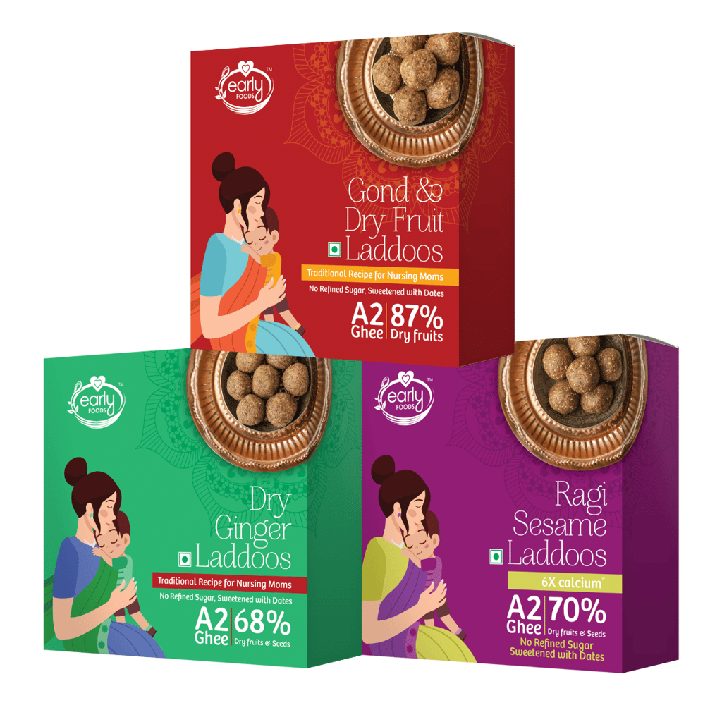 Early foods Pack of 3 - A2 Ghee Laddoos For Moms, 250gX3