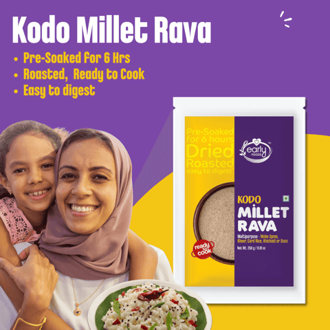 Early foods Kodo Millet Rava, 250g