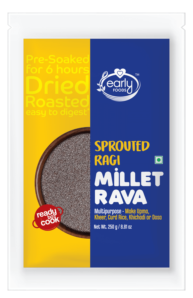 Early foods Sprouted Ragi Millet Rava, 250g