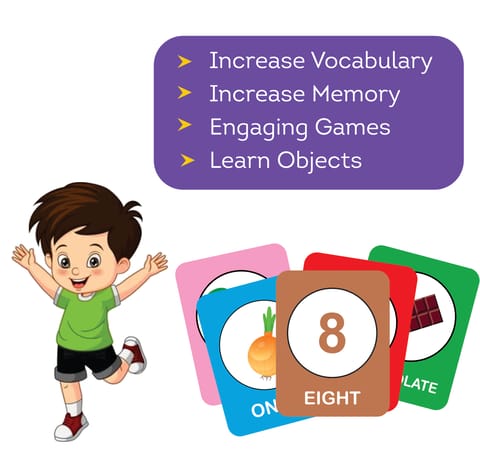 Clapjoy My First 100 Words flash cards for kids of age 1 years and Above