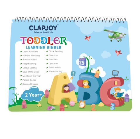 Clapjoy Velcro Book Preschool Busy book for kids up to 3 years (Combo)