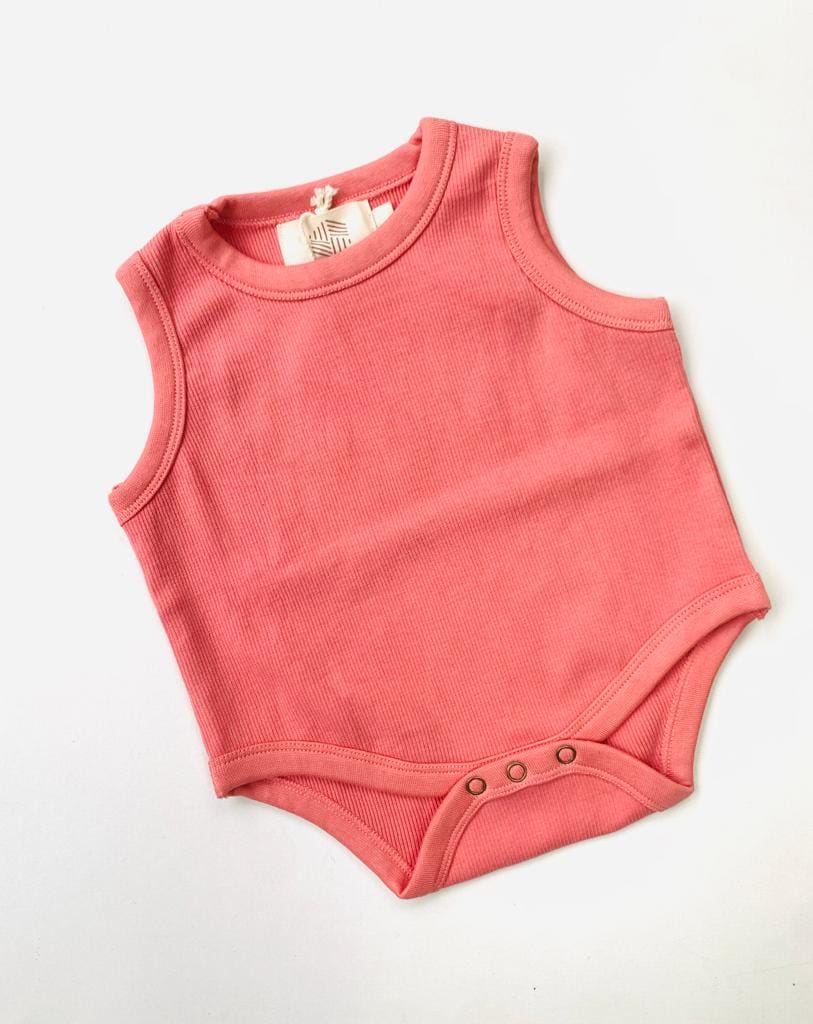 Rustic TonesOrganic Cotton Derby Pink Onesie