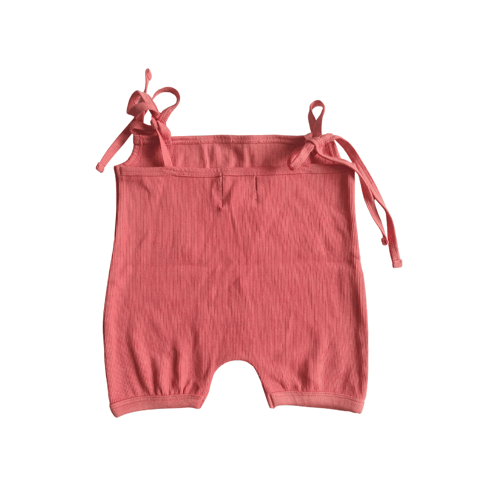 Rustic TonesOrganic Cotton Derby Pink Playsuit