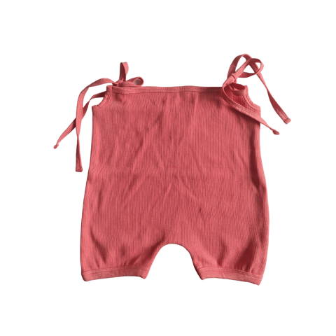 Rustic TonesOrganic Cotton Derby Pink Playsuit