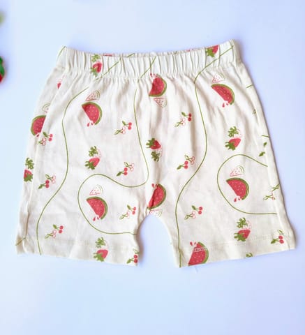 Rustic TonesBamboo Half Hand T-shirt Shorts set - berries & melon