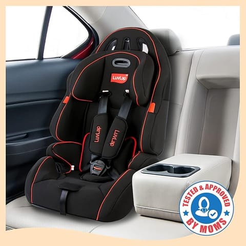 LuvLap Premier Car Seat for Baby & Kids from 15 Months to 12 Years (Black)