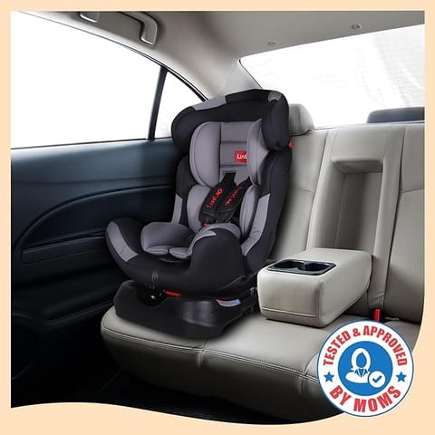 LuvLap Galaxy Convertible Car Seat for Baby & Kids from 0 Months to 7 Years (Light Grey)