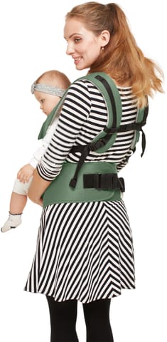 R for Rabbit Upsy Daisy Baby Carrier With 4 In 1 Carry Position, 100% Cotton Fabric Green