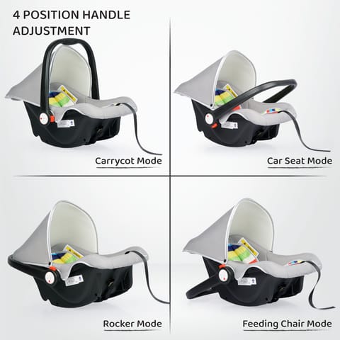 R for Rabbit Picaboo 4 In 1 Multipurpose Baby Carry Cot Cum Car Seat Rainbow