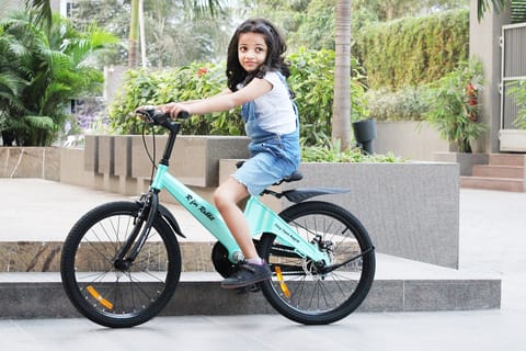 R for Rabbit Tiny Toes Rapid 16T Bicycle - Single Structure, Adjustable Seat & Handlebar, 95% Installed Lake Blue