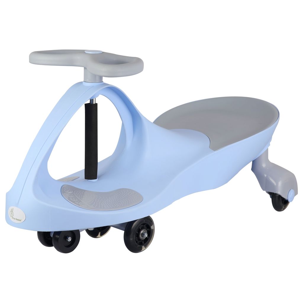 R for Rabbit Iya Iya Ace Swing Car - Non-Sliped Paddel, PU LED Wheels, Up To 85 Kgs Capacity Blue