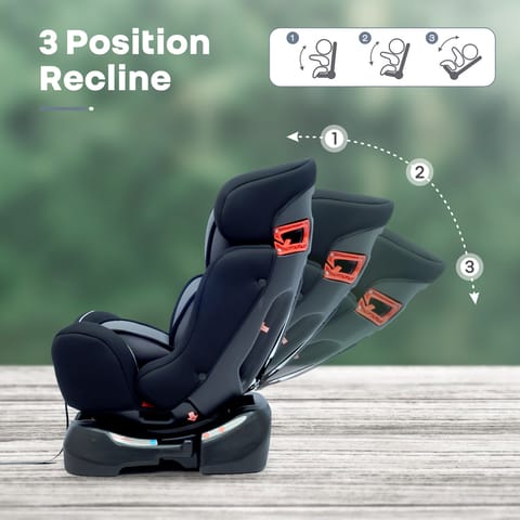R for Rabbit Jack N Jill Grand Car Seat for Kids 0 to 7 Years Black Grey