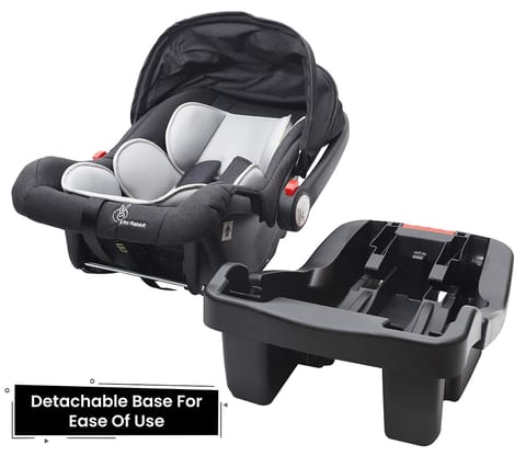 R for Rabbit Picaboo Grand 4 in 1 Multipurpose Car Seat Cum Carry Cot Black Grey