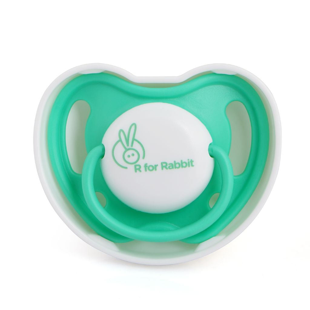 R for Rabbit Apple Pacifier Ultra Soft Silicone Nipple (L) Green