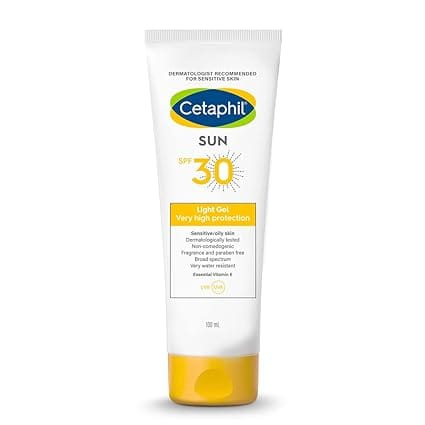 Cetaphil Combination Skin Sun Spf 30 Sunscreen, Very High Protection Light Gel, Water Resistant, 100 Ml, Pack Of 1