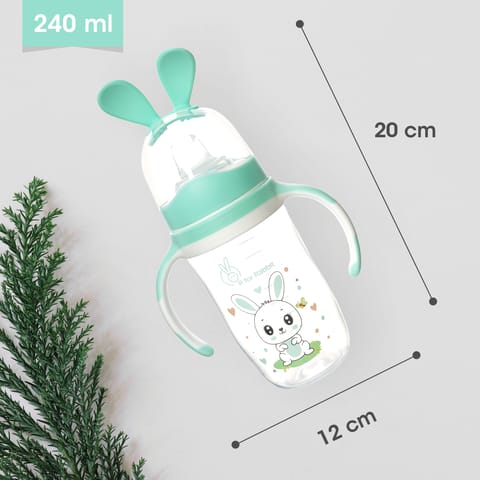 R for Rabbit Bunny Baby Spout Sippy Cup 240ML With Soft Silicon Spout For Baby 6 Months+ Green
